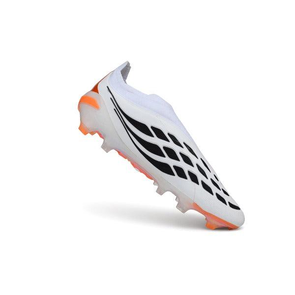 Adidas Predator 26 Elite Laceless White Black and Orange FG — Bild 5