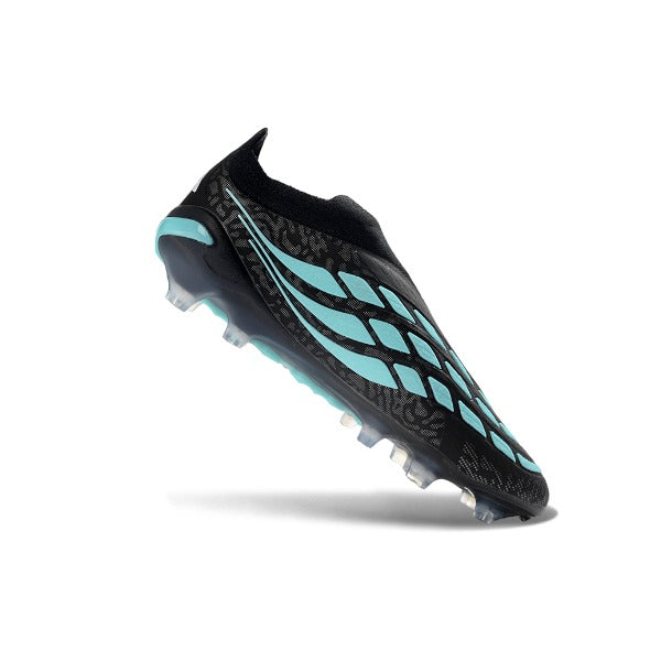 Adidas Predator 26 Elite Laceless Black and Light Blue FG — Bild 5