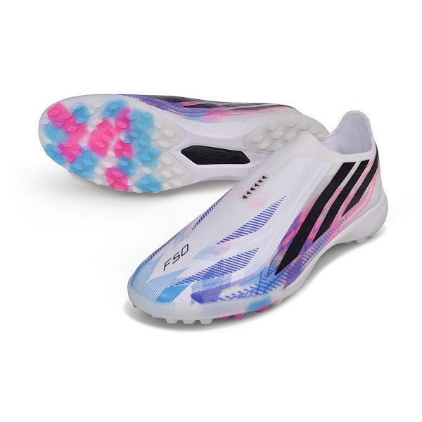 Adidas F50 Hyperfast Laceless Elite White and Blue TF — Bild 2