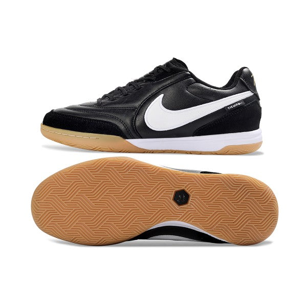 Chuteiras Nike Tiempo Streetgato Black and White IC — Imagem 6