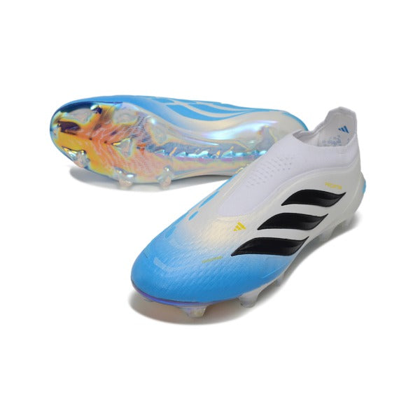 Adidas Predator 26 Elite Laceless White and Blue FG — Bild 2