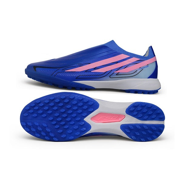 Adidas F50 Hyperfast Laceless Elite Blue White and Pink TF — Bild 6