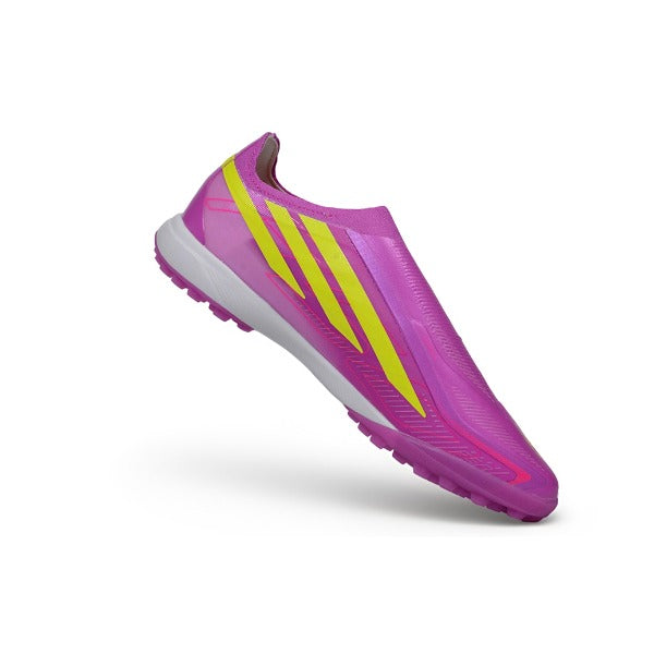 Adidas F50 Hyperfast Laceless Elite Purple and Yellow TF — Immagine 5