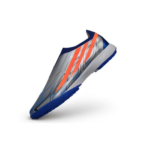 Adidas F50 Hyperfast Laceless Elite Gray Blue and Orange TF — Imagen 4