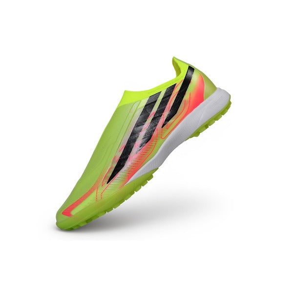 Chuteira Adidas F50 Hyperfast Sem Atacadores Elite Amarelo e Laranja World Cup TF — Imagem 4