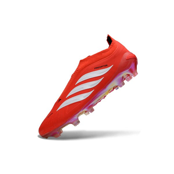 Adidas Predator 26 Elite Laceless Red and White FG — Bild 4