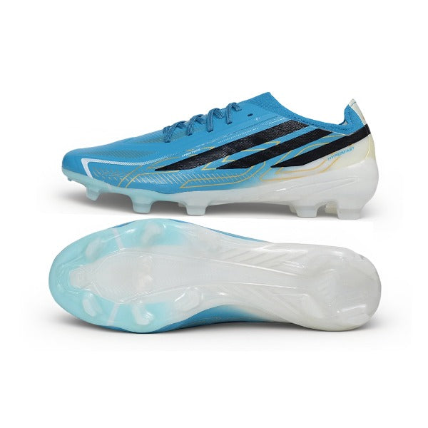 Chuteira Adidas F50 Hyperfast Elite Azul e Branco World Cup FG — Imagem 6