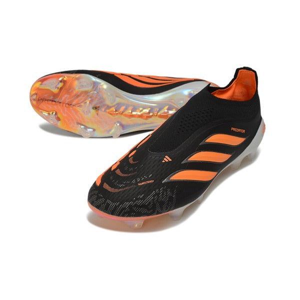 Adidas Predator 26 Elite Laceless Black and Orange FG — Bild 2