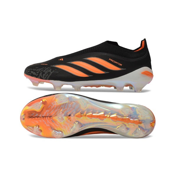 Adidas Predator 26 Elite Laceless Black and Orange FG — Bild 6