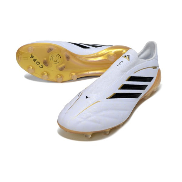 Adidas Copa Pure 4 Laceless Elite White and Yellow FG — Imagen 2
