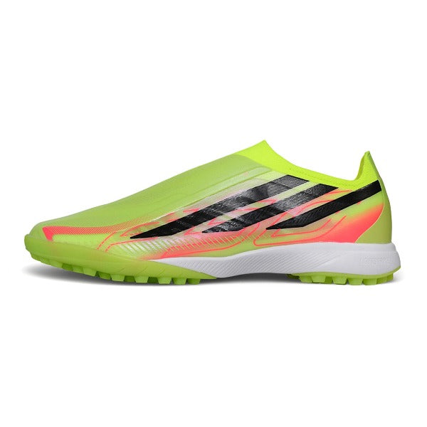 Chuteira Adidas F50 Hyperfast Sem Atacadores Elite Amarelo e Laranja World Cup TF