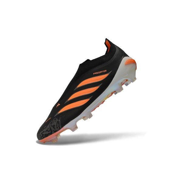 Adidas Predator 26 Elite Laceless Black and Orange FG — Bild 4