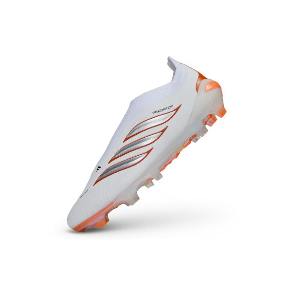 Adidas Predator 26 Elite Laceless White Black and Orange FG — Bild 4