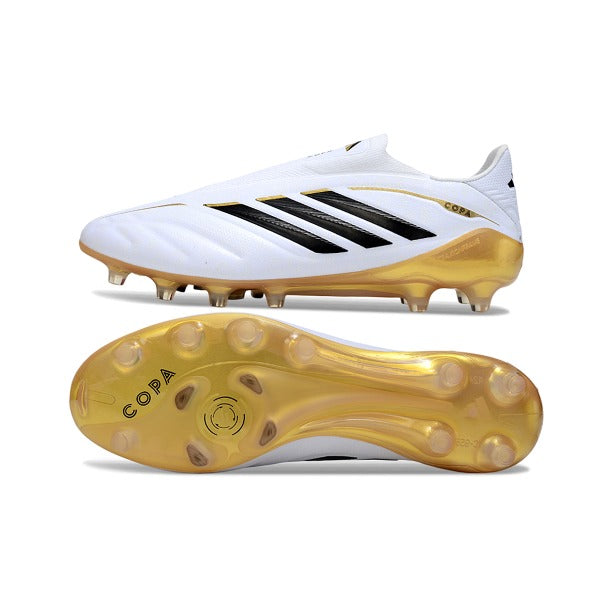 Adidas Copa Pure 4 Laceless Elite White and Yellow FG — Imagen 6