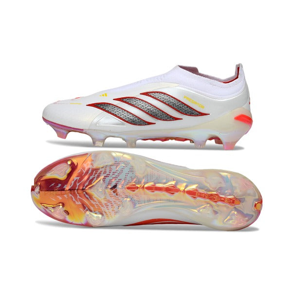 Adidas Predator 26 Elite Laceless White and Red FG — Immagine 6